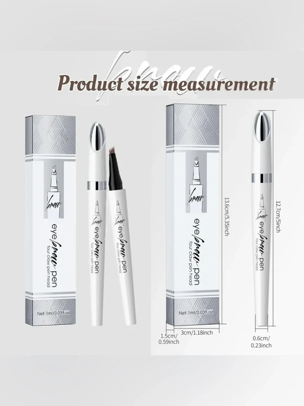 QIC Microblading Eyebrow Pen - Dark Brown, NEW